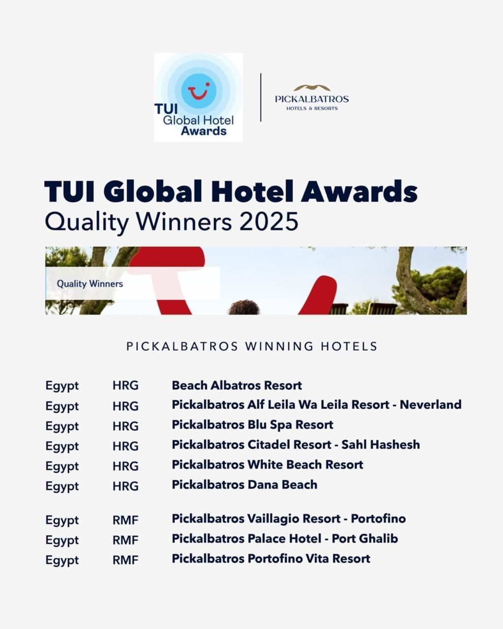 Tui global quality award